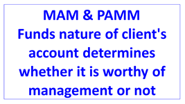 client funds nature determines management or not en